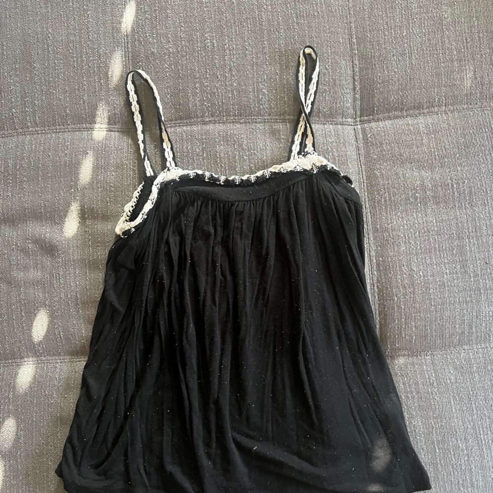 GAP Black Camisole with White Trim